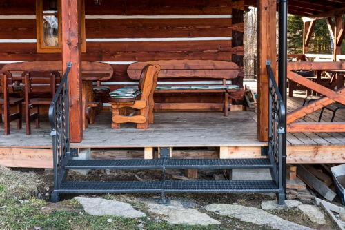 Kované schodiště na terasu