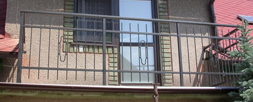 kované zábradlí na balkon - Polička